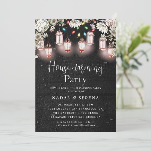 Uitnodiging tot het opwarmen van huizen (Staand voorkant)