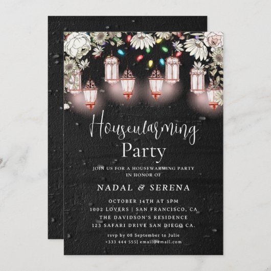 Uitnodiging tot het opwarmen van huizen (Voorkant / Achterkant)