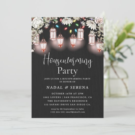 Uitnodiging tot het opwarmen van huizen (Staand voorkant)