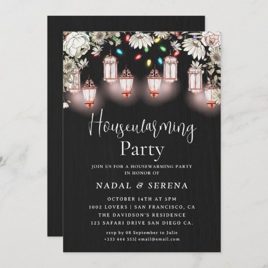 Uitnodiging tot het opwarmen van huizen (Voorkant / Achterkant)