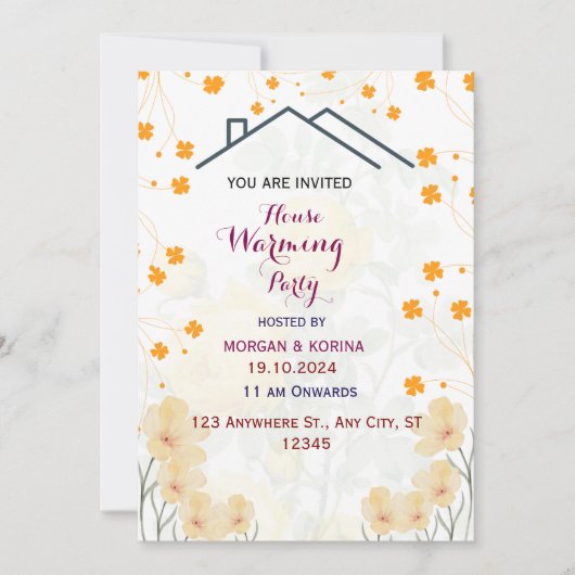 Uitnodiging tot het opwarmen van huizen (Voorkant)