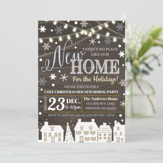 Uitnodiging tot het opwarmen van vakantiewoningen (Staand voorkant)