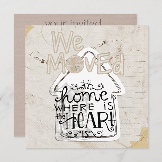 uitnodiging tot het opwarmen van woningen (Voorkant / Achterkant)