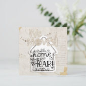 uitnodiging tot het opwarmen van woningen (Staand voorkant)