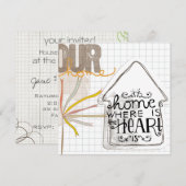 uitnodiging tot het opwarmen van woningen (Voorkant / Achterkant)