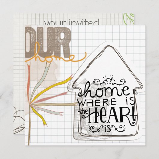 uitnodiging tot het opwarmen van woningen (Voorkant / Achterkant)