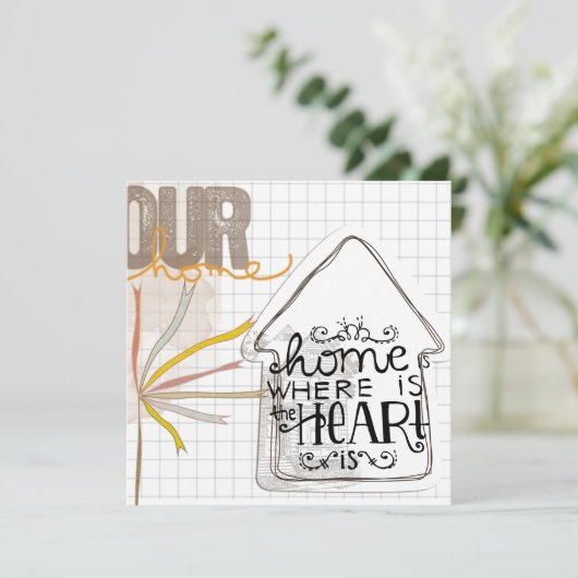 uitnodiging tot het opwarmen van woningen (Staand voorkant)