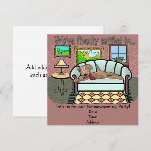 Uitnodiging tot het opwarmen van woningen of aanko (Voorkant / Achterkant)