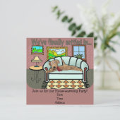 Uitnodiging tot het opwarmen van woningen of aanko (Staand voorkant)