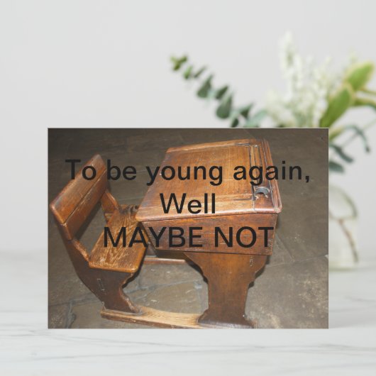 Uitnodiging tot het oude bureau van de Wooden-scho (Staand voorkant)