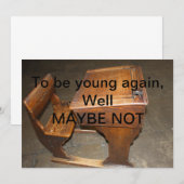 Uitnodiging tot het oude bureau van de Wooden-scho (Voorkant / Achterkant)