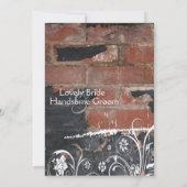 Uitnodiging tot het oude Rode Brick-huwelijk (Achterkant)