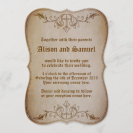 Uitnodiging tot het oude Sepia Wedding
