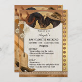 Uitnodiging tot het programma Cowgirl Bachelorette (Voorkant / Achterkant)