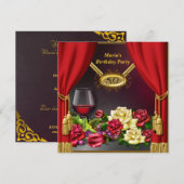 Uitnodiging tot het rode gordijn (Voorkant / Achterkant)