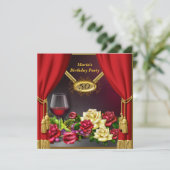 Uitnodiging tot het rode gordijn (Staand voorkant)