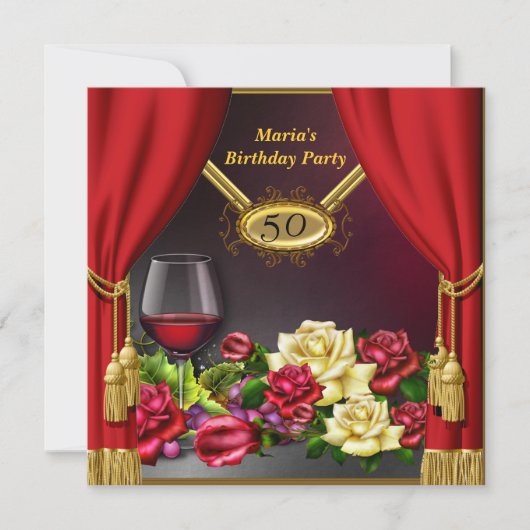 Uitnodiging tot het rode gordijn (Voorkant)