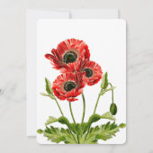 uitnodiging tot het rode papaverhuwelijk (Achterkant)