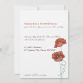 Uitnodiging tot het Rode Peonies-huwelijk (Voorkant)