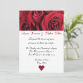 Uitnodiging tot het rode rozenhuwelijk (Staand voorkant)