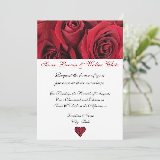 Uitnodiging tot het rode rozenhuwelijk