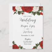 Uitnodiging tot het rode rozenhuwelijk (Voorkant)