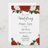 Uitnodiging tot het rode rozenhuwelijk (Voorkant / Achterkant)