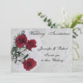 Uitnodiging tot het rode rozenhuwelijk (Staand voorkant)