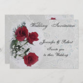 Uitnodiging tot het rode rozenhuwelijk (Voorkant / Achterkant)