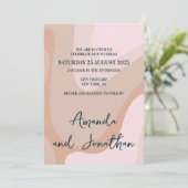 Uitnodiging tot het rondtrekken van een roze Retro (Staand voorkant)