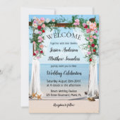 Uitnodiging tot het roos Arbor Beach Wedding (Voorkant)