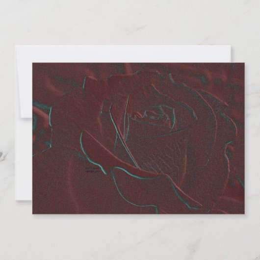 Uitnodiging tot het Roos van Embossed Burgundy (Voorkant)
