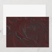Uitnodiging tot het Roos van Embossed Burgundy (Voorkant / Achterkant)