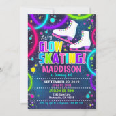 Uitnodiging tot het schaatsen van gloed Schaats (Voorkant)