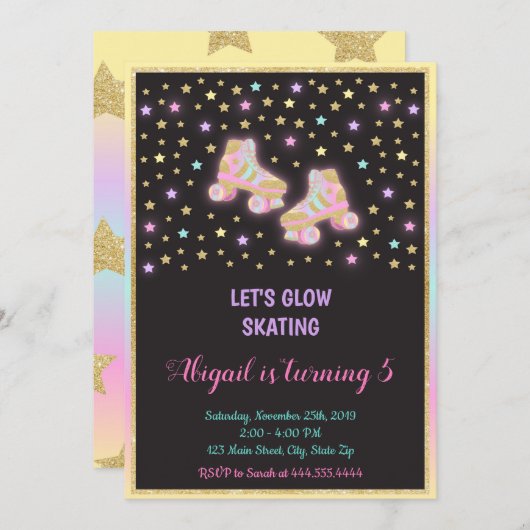 Uitnodiging tot het schaven van de roller, rolscha (Voorkant / Achterkant)