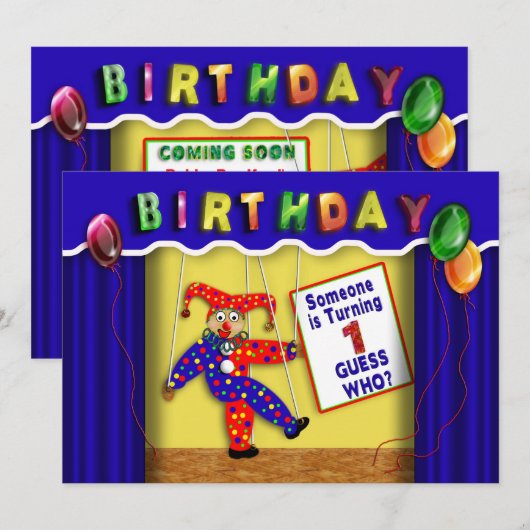 Uitnodiging tot het Show van kinderpop (Voorkant / Achterkant)