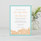 Uitnodiging tot het sturen van een koraalweddensch (Staand voorkant)