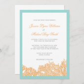 Uitnodiging tot het sturen van een koraalweddensch (Voorkant / Achterkant)