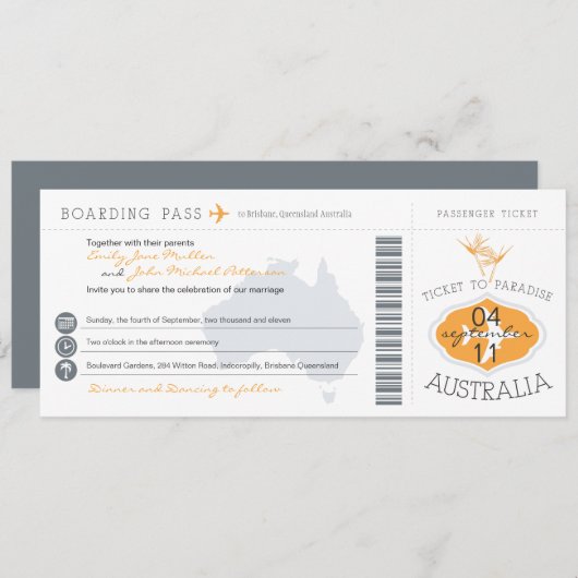 Uitnodiging tot het sturen van een vliegveld (Voorkant / Achterkant)