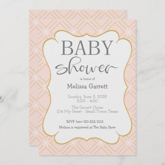 Uitnodiging tot het tonen van pasta's en goudgeome (Voorkant / Achterkant)