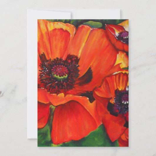 Uitnodiging tot het trekken van Oranje papavers (Achterkant)