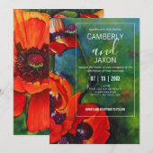 Uitnodiging tot het trekken van Oranje papavers (Voorkant / Achterkant)