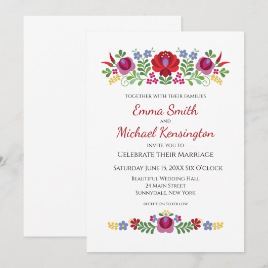 Uitnodiging tot het trekken van rode Peppers (Voorkant / Achterkant)