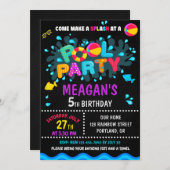 Uitnodiging tot het uitbrengen van een meisjesfees (Voorkant / Achterkant)