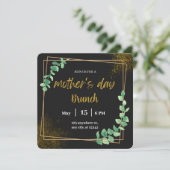 Uitnodiging tot het uitnodigen van Black Modern Wo (Staand voorkant)