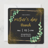 Uitnodiging tot het uitnodigen van Black Modern Wo (Voorkant)