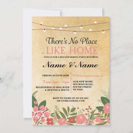 Uitnodiging tot het uitnodigen van de nieuwe huise (Voorkant)