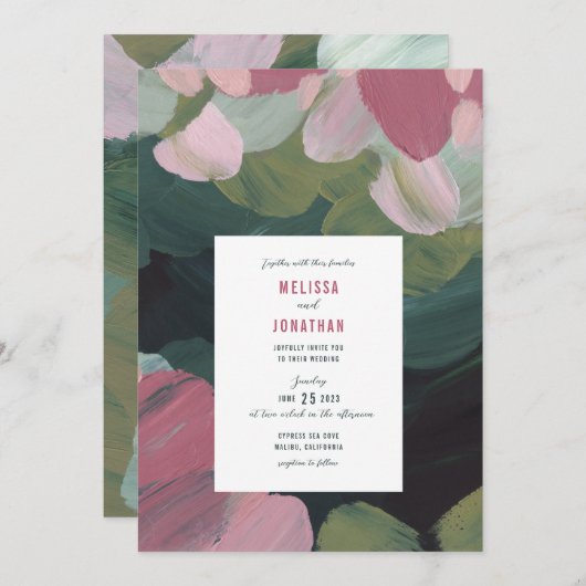 Uitnodiging tot het uitnodigen van een verfijnd li (Voorkant / Achterkant)