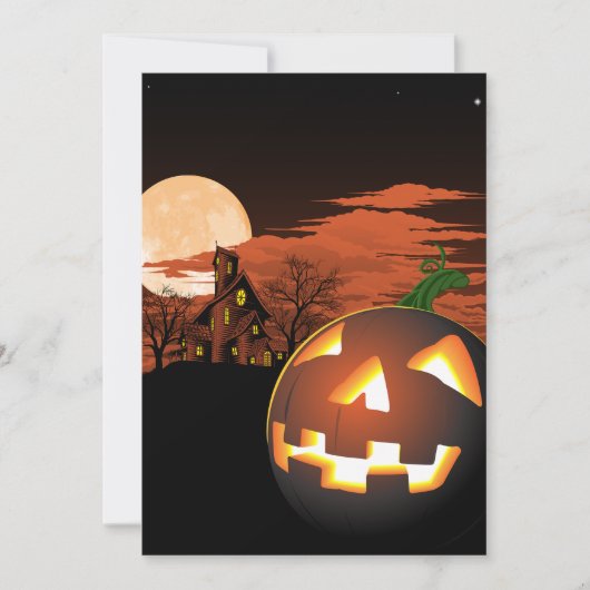 Uitnodiging tot het uitnodigen van Glows Halloween (Voorkant)