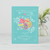 uitnodiging tot het uitnodigen van paaseieren (Staand voorkant)